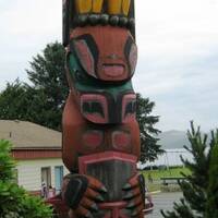 Totem in port Hardy