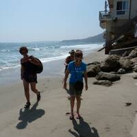 walking on Malibu Beach 