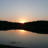 zonsondergang Lake George 