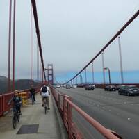 Fietsen op de Golden Gate Bridge