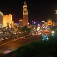 Las Vegas Boulevard bij avond of Venetië?