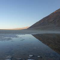 Het laatste beetje water in Death Valley
