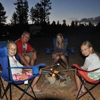 Marsh mellows op de camping Ruby's inn by Bryce Canyon
