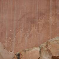 Petroglives bij Capitol Reef: Indianen tekeningen van 1000 jaar geleden
