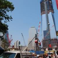 20 juli 2011 - Bezoek aan voormalig Ground Zero, bouw Freedom Tower