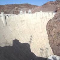 De Hoover Dam (40 km van Las Vegas)