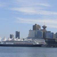 Cruise Ship & Skyline Vancouver
