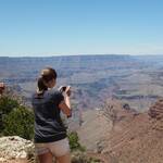 Grand canyon, uitzicht bij desert view word vastgelegd.