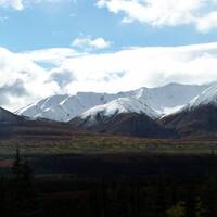 Alaska Range Mountains, Park Highway richting Angorage