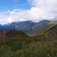 Uitzicht over Valdez vallei