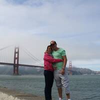 Wouter en Hanneke voor de Golden Gate