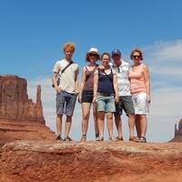 Het hele gezin in Monument Valley