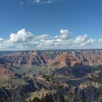 Een uitzicht moment op een Grand Canyonspunt