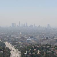 De skyline van Los Angeles