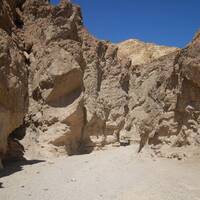 Golden canyon in Death Valley.
