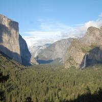 Yosemite park, de bekende graniet rotsen.
