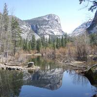 Mirrorlake in Yosemite park.