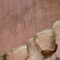 Petroglyphs van de Fremont indianen bij Fruita