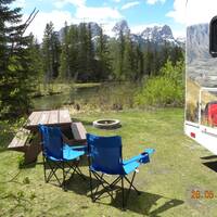 Camping in Canmore vlakbij Bannf