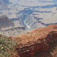 Uitzicht Grand Canyon vanaf onze wandelroute 