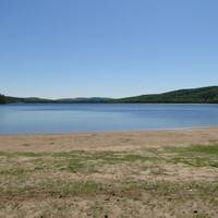 3 juni, maandag: Two River Lake bij onze campground.