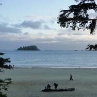 19 juni: Tofino, Mackenzie Beach, zonsondergang.