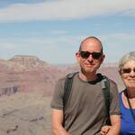 Joeke en René voor de Grand Canyon
