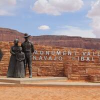 De ingang van Monument Valley