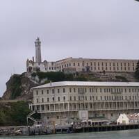 Alcatraz vanaf de boot (foto Myrthe)