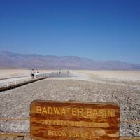 Laagste punt in de USA in Death Valley