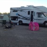 Ons plaatsje op de camping in Death Valley