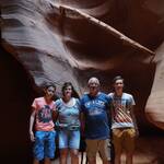 Familie van Oers in Antilope Canyon