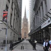 New York; Trinity Church en Wall Street