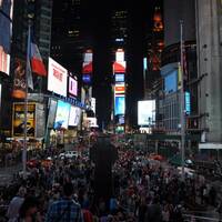 New York; Times Square laat op de avond