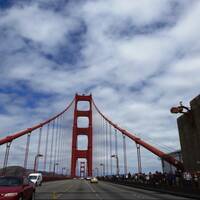 Dag 26 San Fransisco Op de Golden Gate bridge
