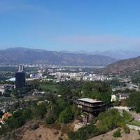uitzicht over LA vanaf mulholland drive