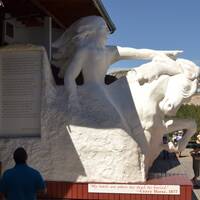 50 Schaalmodel van Crazy Horse Mountain.