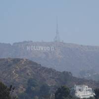 De letters van Hollywood op de berg