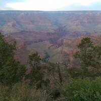 Uiticht op de Grand Canyon vanaf de Bright Angel Lodge