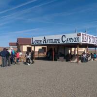Klaar voor de start in de Lower Antelope Canyon