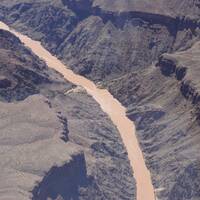 Colorado river Grand Canyon vanuit de lucht