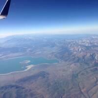 Mono Lake vanuit de lucht
