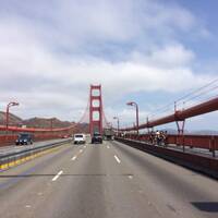 Golden gate bridge, leaving San Francisco