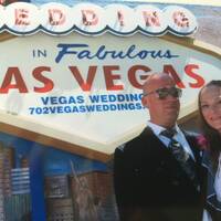 Las Vegas wedding sign bij de chapel