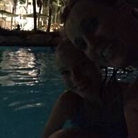 Selfie bij avondzwemmen 