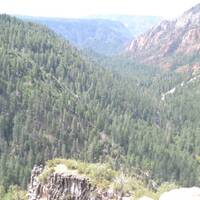 Uitzicht op de berg (op de terugweg van Slide Rock Canyon)