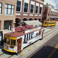 Streetcars in Tampa historic Ybor City