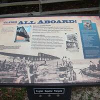 uitleg over de spoorlijn bij Bahia Honda State Park