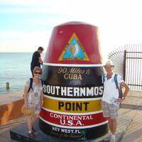 we staan op het zuidelijkste punt van de USA in Key West