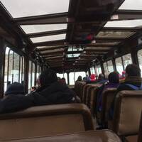 Inside bus columbia icefield adventure